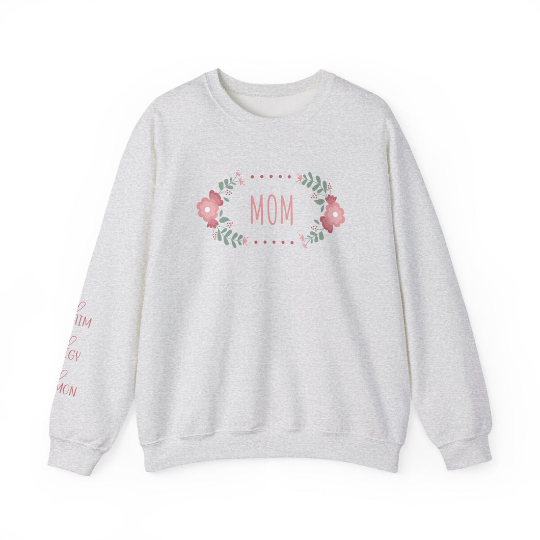 Personalized Mom Crewneck Sweatshirt with Kids Names