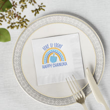 Load image into Gallery viewer, Chanuka White Coined Napkins
