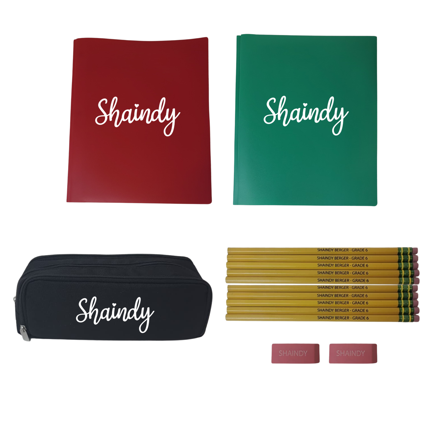 Black Pencil Case Custom Bundle