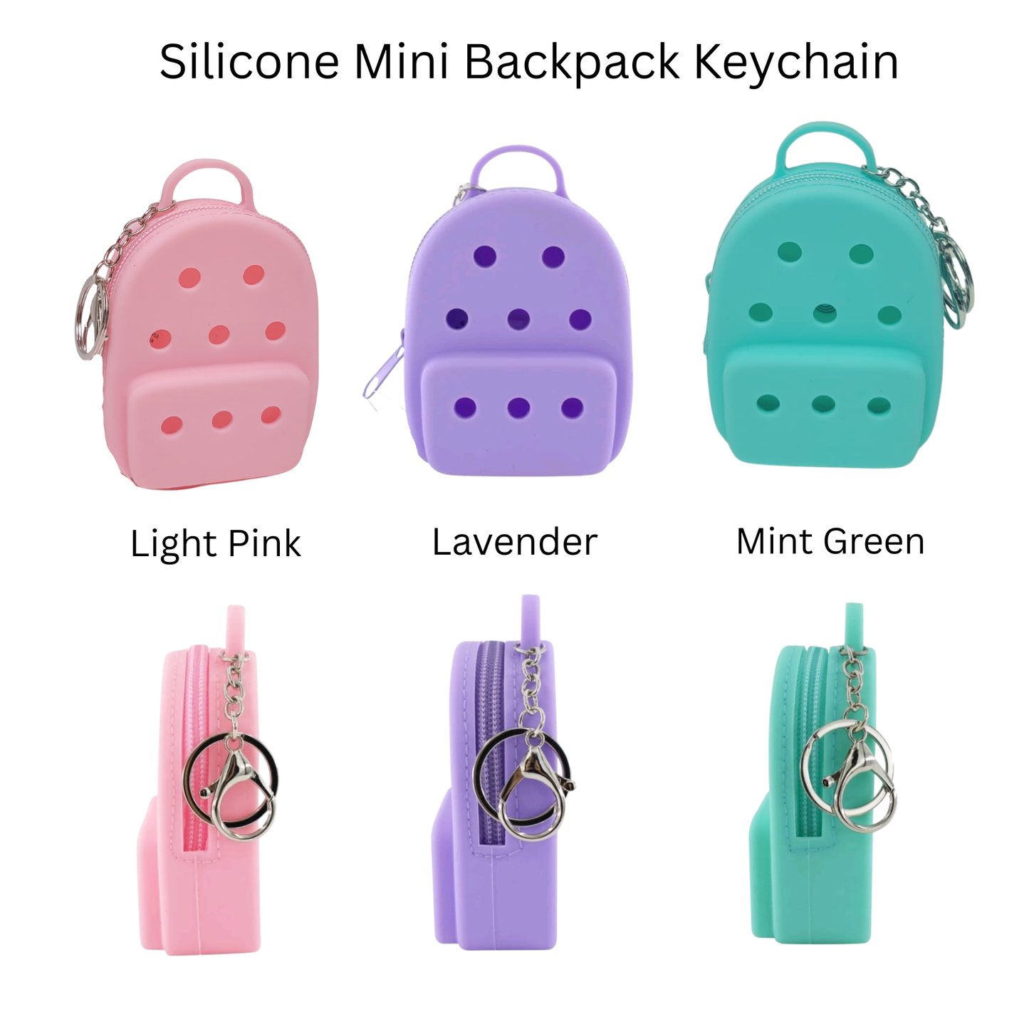 Silicone Mini Backpack Keychain