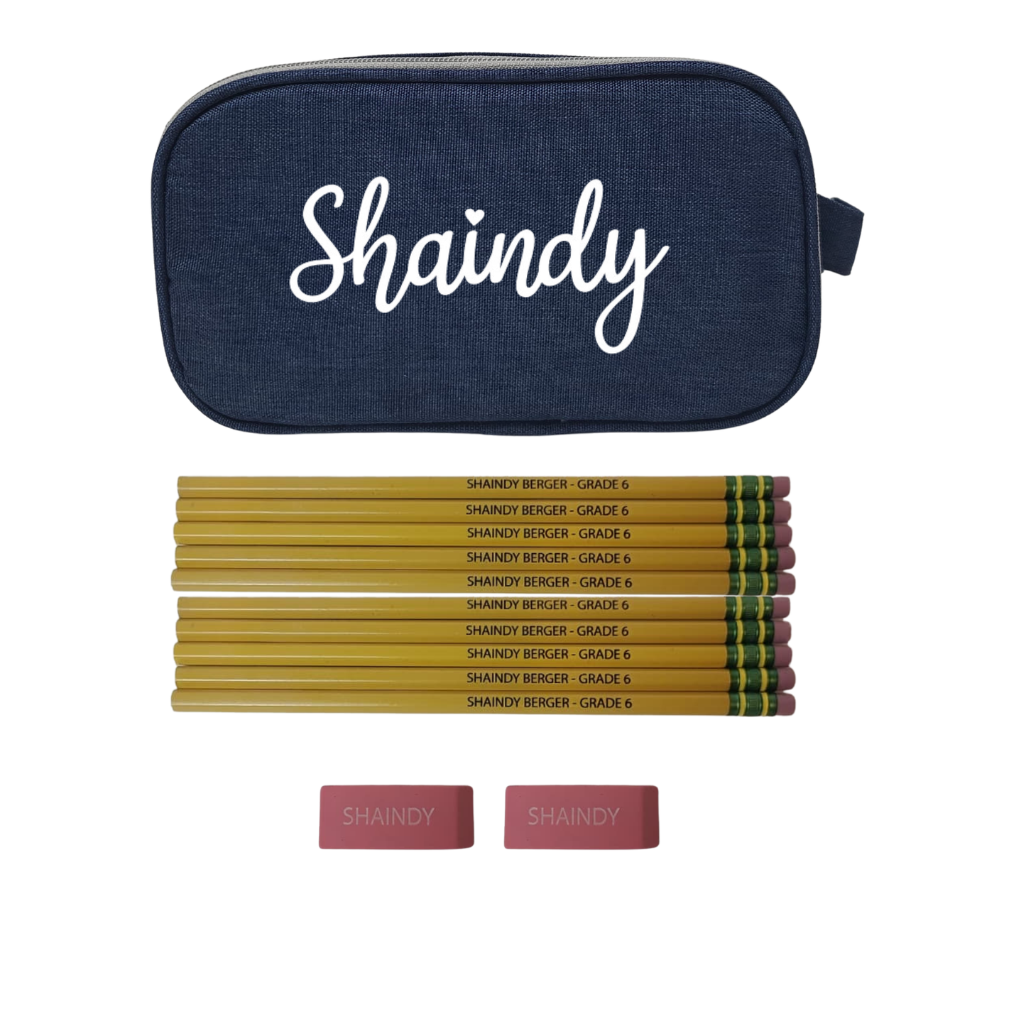 Blue / Denim Pencil Case Set