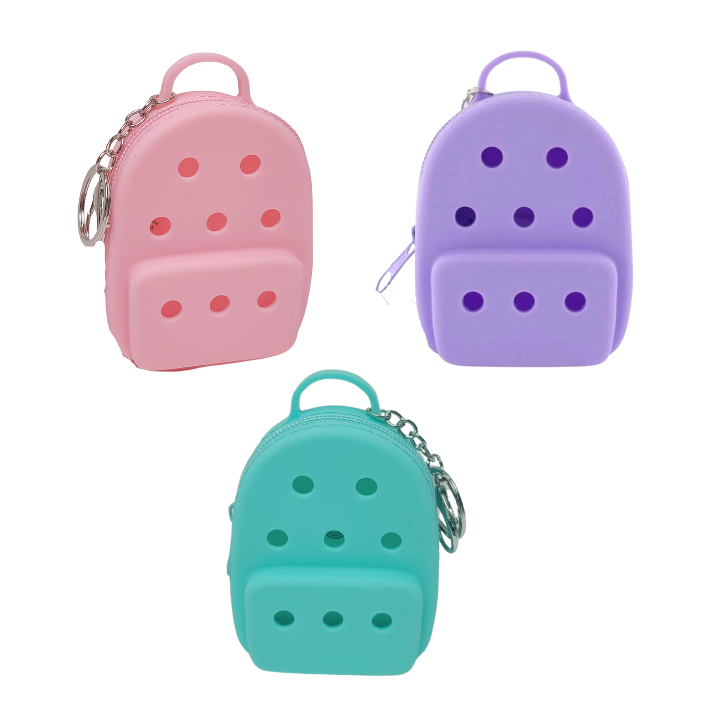 Silicone Mini Backpack Keychain