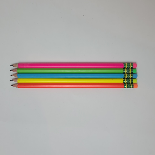 Name Engraved Neon Pencils