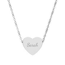 Load image into Gallery viewer, Heart Name Necklace (Engraving)
