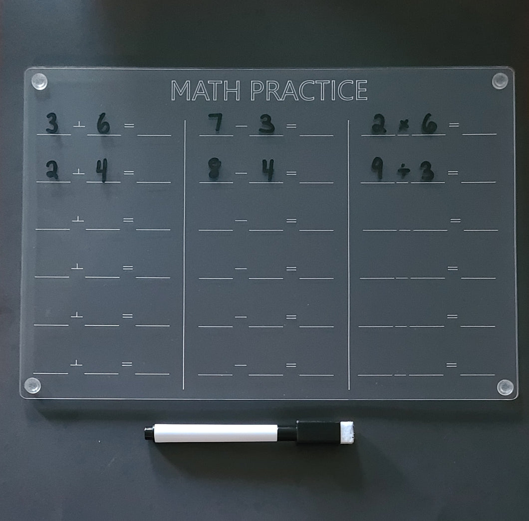 Math Practice Tracing Board