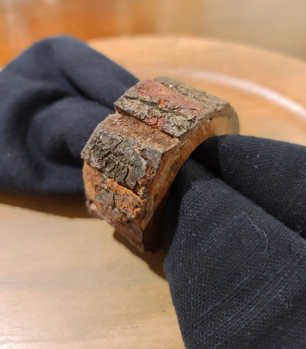 Wood Bark Napkin Ring