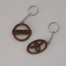 Load image into Gallery viewer, Wood Car Logo Keychains
