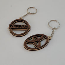 Load image into Gallery viewer, Wood Car Logo Keychains
