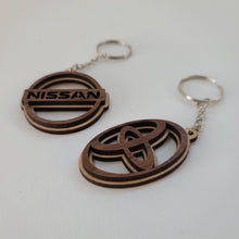 Load image into Gallery viewer, Wood Car Logo Keychains
