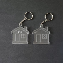 Load image into Gallery viewer, Acrylic House Shaped Keychain
