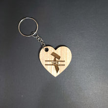 Load image into Gallery viewer, Hebrew Monogram Wooden Keychain
