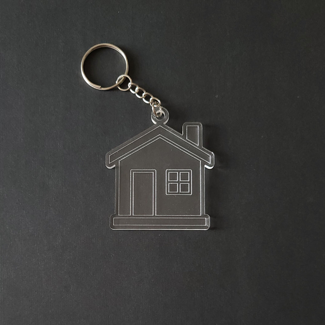 Acrylic House Shaped Keychain