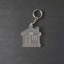 Load image into Gallery viewer, Acrylic House Shaped Keychain
