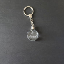 Load image into Gallery viewer, Hexagon Crystal LED Light Keychain
