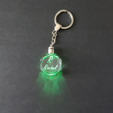 Load image into Gallery viewer, Hexagon Crystal LED Light Keychain
