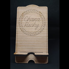 Load image into Gallery viewer, Personalized Wooden Cell Phone Stand
