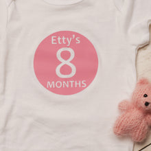 Load image into Gallery viewer, Round Personalized Monthly Onesies
