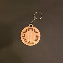 Load image into Gallery viewer, Round Wooden &#39;Worlds Best&#39; Keychains
