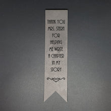 Load image into Gallery viewer, Teacher Appreciation Leather Bookmark
