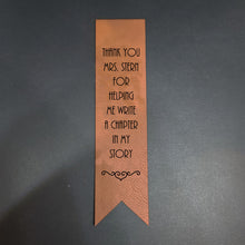 Load image into Gallery viewer, Teacher Appreciation Leather Bookmark
