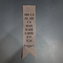 Load image into Gallery viewer, Teacher Appreciation Leather Bookmark
